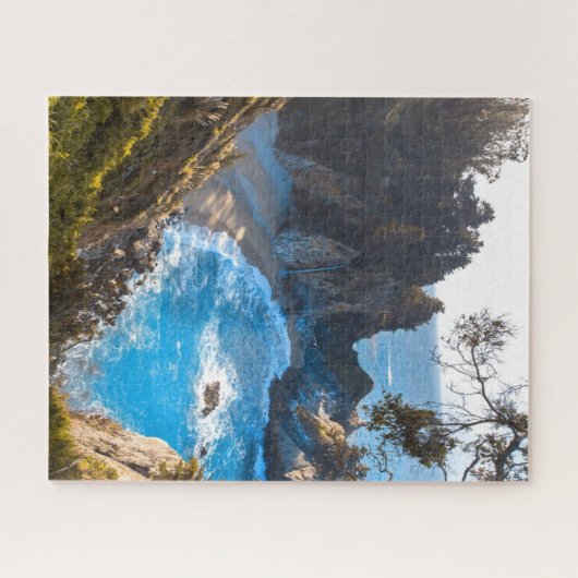 Hidden Beach Paradise Ocean Waves Puzzle (Horizontal)