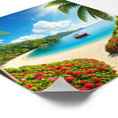 Hidden Beach Paradise Poster (Ecke)