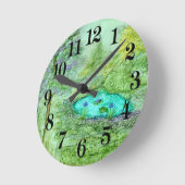 Hidden Beauty Runde Wanduhr (Winkel)