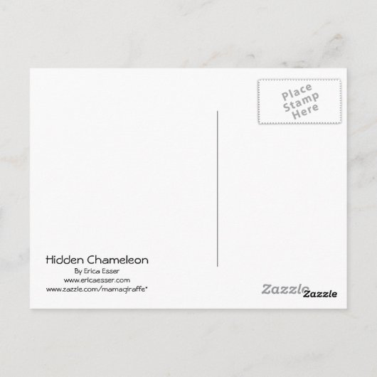 Hidden Chameleon Postkarte (Rückseite)