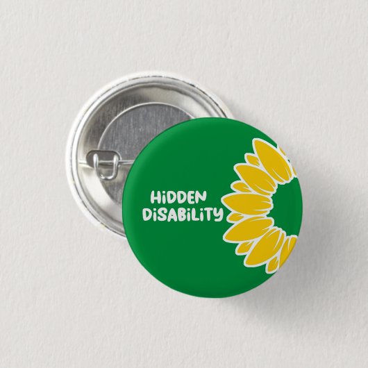 Hidden Disability Abzeichen Button (Vorne & Hinten)