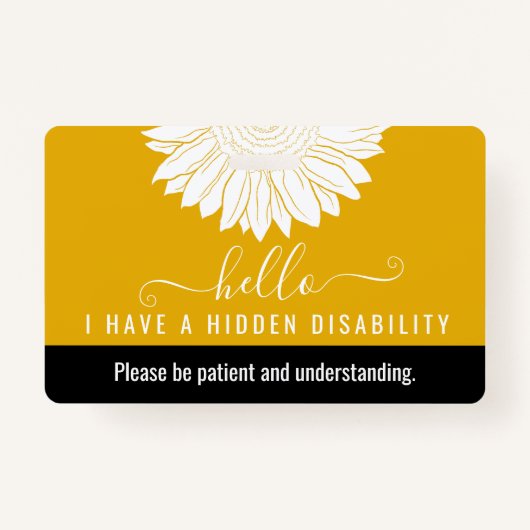 hidden disability awareness ausweis (Rückseite)