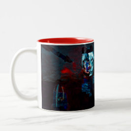 Hidden Face - Abstract Coffee Mug Zweifarbige Tasse