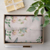 Hidden Fairy Blush Pink Floral Dragonfly Butterfly Seidenpapier (Geschenk)