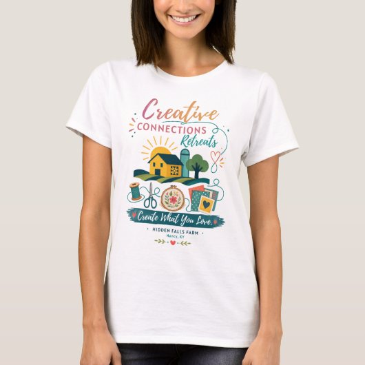 Hidden Falls Farm - Creative Connections T-Shirt (Vorderseite)