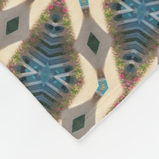 Hidden Garden Design Blau Fleecedecke (Ecke)