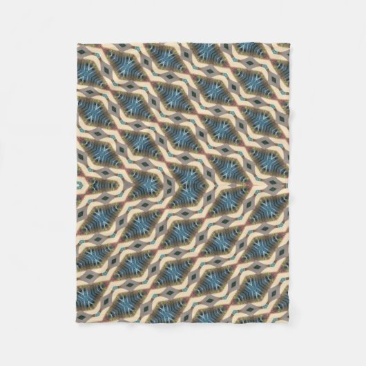 Hidden Garden Design Blau Fleecedecke (Vorderseite)