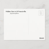 Hidden Gem in St. Francisville Postkarte (Rückseite)