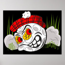 Hidden Golf Ball, Funny Sport Poster