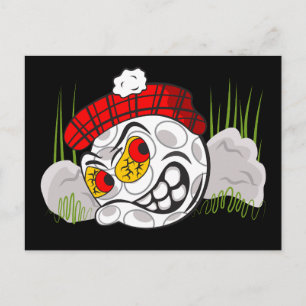 Hidden Golf Ball, Funny Sport Postkarte