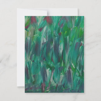 Hidden Green Red White Colorful Abstract Art Dankeskarte