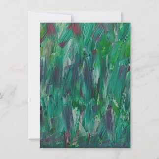 Hidden Green Red White Colorful Abstract Art Dankeskarte