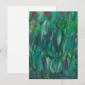 Hidden Green Red White Colorful Abstract Art Mitteilungskarte (Vorne/Hinten)