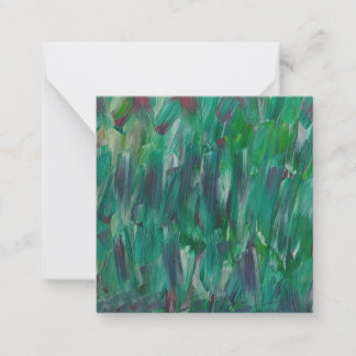 Hidden Green Red White Colorful Abstract Art Mitteilungskarte