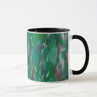 Hidden Green Red White Colorful Abstract Art Tasse