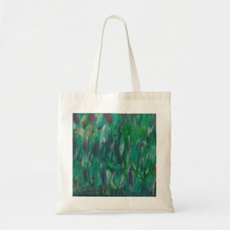 Hidden Green Red White Colorful Abstract Art Tragetasche