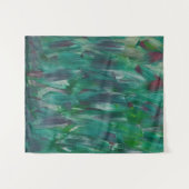 Hidden Green Red White Colorful Abstract Art Wandteppich (Vorderseite (Horizontal))