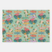 Hidden Hawaii flamingos Wrapping Paper Sheets Geschenkpapier Set (Vorderseite 2)