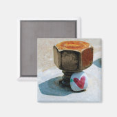 Hidden Heart Rock and a Rusty Bolt Magnet (Vorderseite/Rückseite)