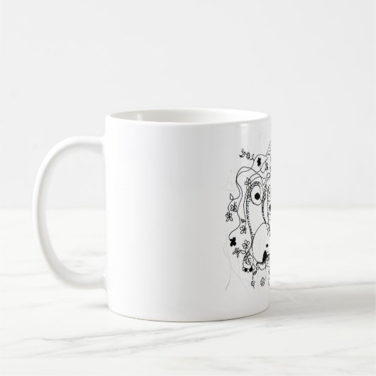 Hidden in the garden. - Ink drawing Kaffeetasse (Links)