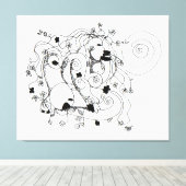 Hidden in the garden. - Ink drawing Leinwanddruck (Insitu (Holzboden))