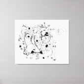 Hidden in the garden. - Ink drawing Leinwanddruck (Vorderseite)