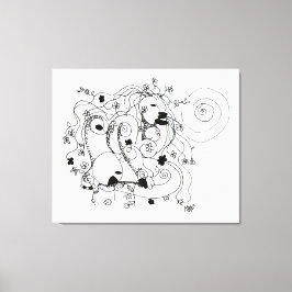 Hidden in the garden. - Ink drawing Leinwanddruck