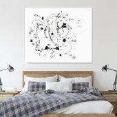 Hidden in the garden. - Ink drawing Leinwanddruck (Insitu (Schlafzimmer))