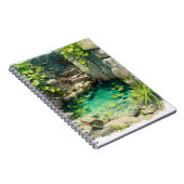 Hidden Jungle Spring Crystal Pool Art Notebook Notizblock (Rechte Seite)