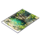 Hidden Jungle Spring Crystal Pool Art Notebook Notizblock (Linke Seite)