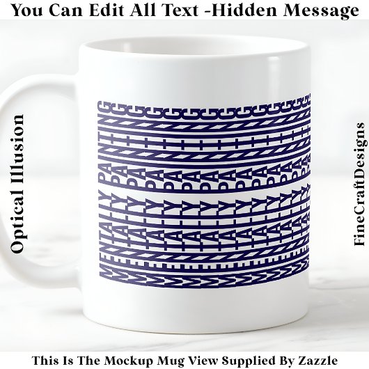 Hidden Message For Any Hobby, Mentally 106Blu Kaffeetasse