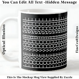 Hidden Message Love Your Soul, Custom 109Wb Quote Kaffeetasse