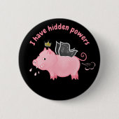 Hidden Powers Bauer tierischer Spaß Button (Vorderseite)