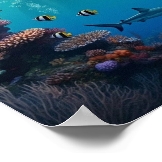 hidden underwater castle poster (Ecke)