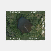 Hidden Woodland Lake Tabletop Gaming Map TTRPG Fleecedecke (Vorderseite (Horizontal))