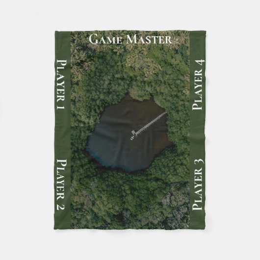 Hidden Woodland Lake Tabletop Gaming Map TTRPG Fleecedecke (Vorderseite)