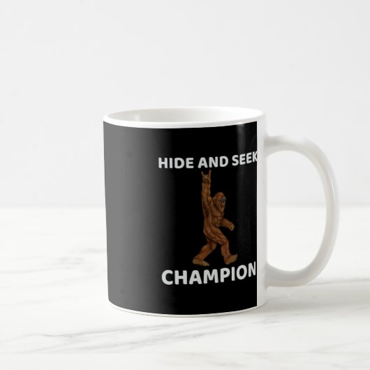 Hide and Seek Champion Bigfoot Fun Sprichwort Big Kaffeetasse (Rechts)