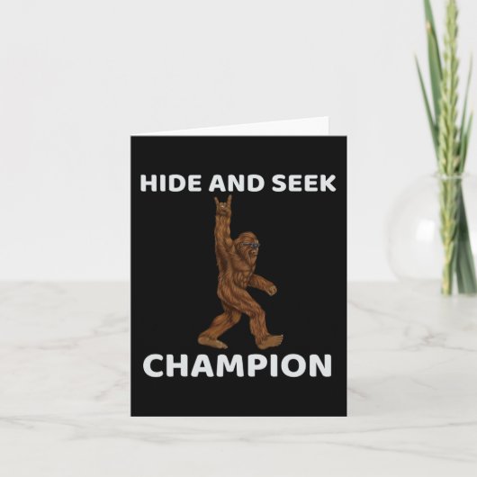 Hide and Seek Champion Bigfoot Fun Sprichwort Big  Karte (Vorderseite)