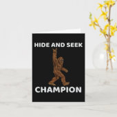 Hide and Seek Champion Bigfoot Fun Sprichwort Big  Karte (Gelbe Blume)