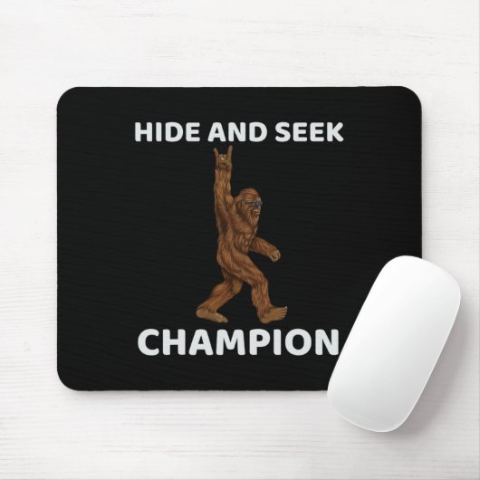 Hide and Seek Champion Bigfoot Fun Sprichwort Big Mousepad (Mit Mouse)