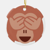 Hide and seek Emoji Monkey Keramikornament (Vorne)