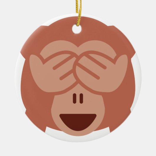 Hide and seek Emoji Monkey Keramikornament (Vorne)