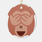 Hide and seek Emoji Monkey Keramikornament (Links)