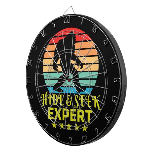 Hide and Seek Experte Bigfoot Funny Dartscheibe (Vorderseite rechts)