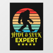 Hide and Seek Experte Bigfoot Funny Fensteraufkleber (Blatt)