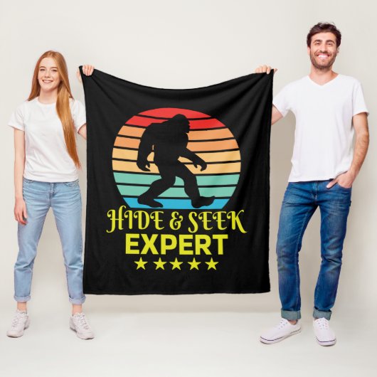 Hide and Seek Experte Bigfoot Funny Fleecedecke (Beispiel)