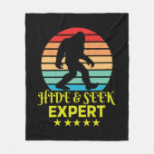 Hide and Seek Experte Bigfoot Funny Fleecedecke (Vorderseite)