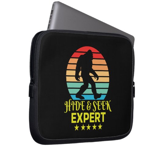 Hide and Seek Experte Bigfoot Funny Laptopschutzhülle (Vorne Rechts)