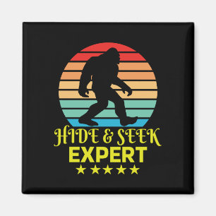Hide and Seek Experte Bigfoot Funny Magnet