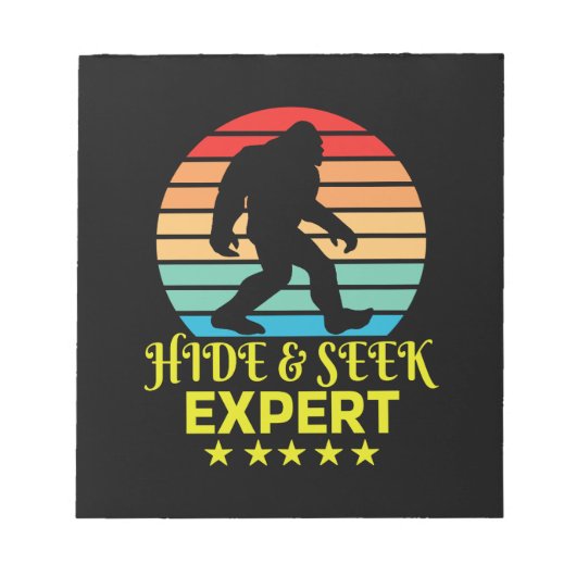 Hide and Seek Experte Bigfoot Funny Notizblock (Vorderseite)